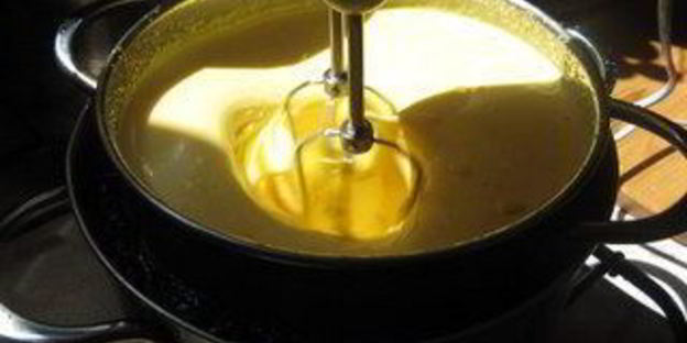 мильфей с муссом из белого шоколада