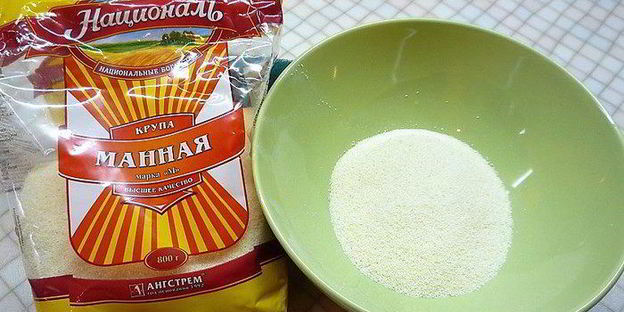 шоколадно-сливочный мусс на манной крупе