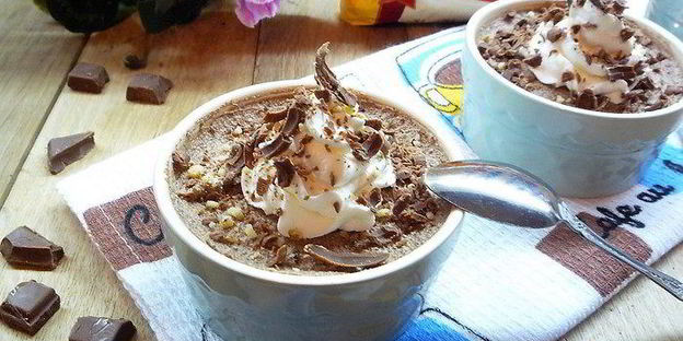 шоколадно-сливочный мусс на манной крупе