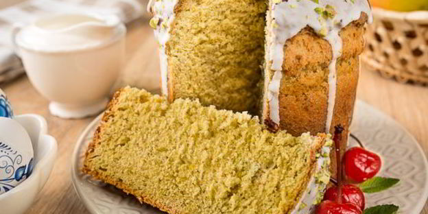 фисташковый пасхальный кулич