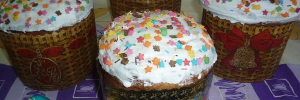 Кулич сдобный пасхальный с изюмом