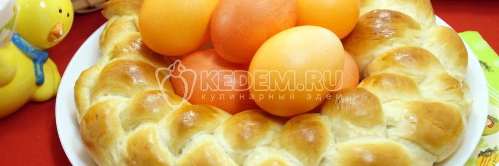 Пасхальный венок для яиц