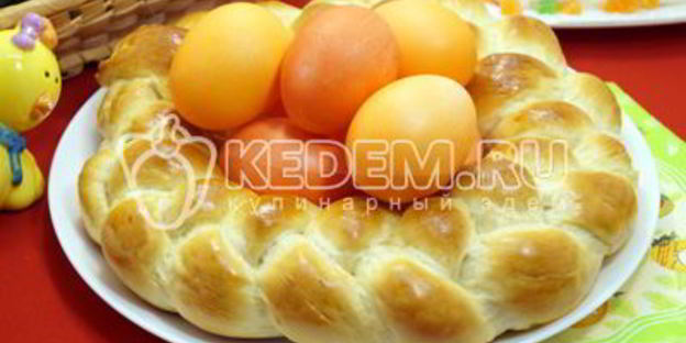 пасхальный венок для яиц