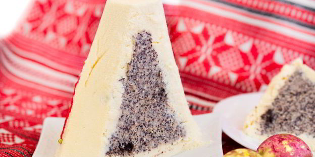 царская творожная пасха с маковой начинкой