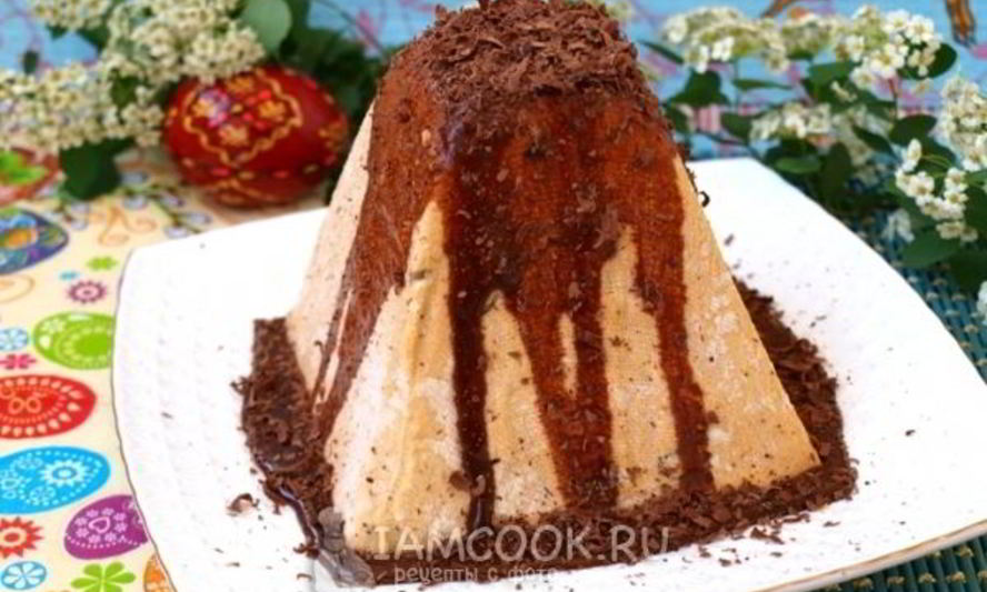 Рецепт творожной пасхи с вареной сгущенкой