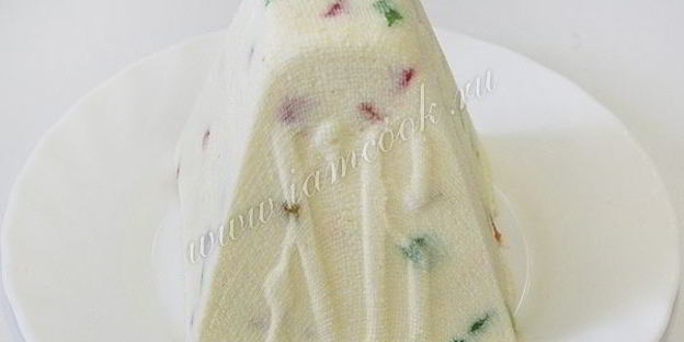 творожная пасха ванильная с цукатами