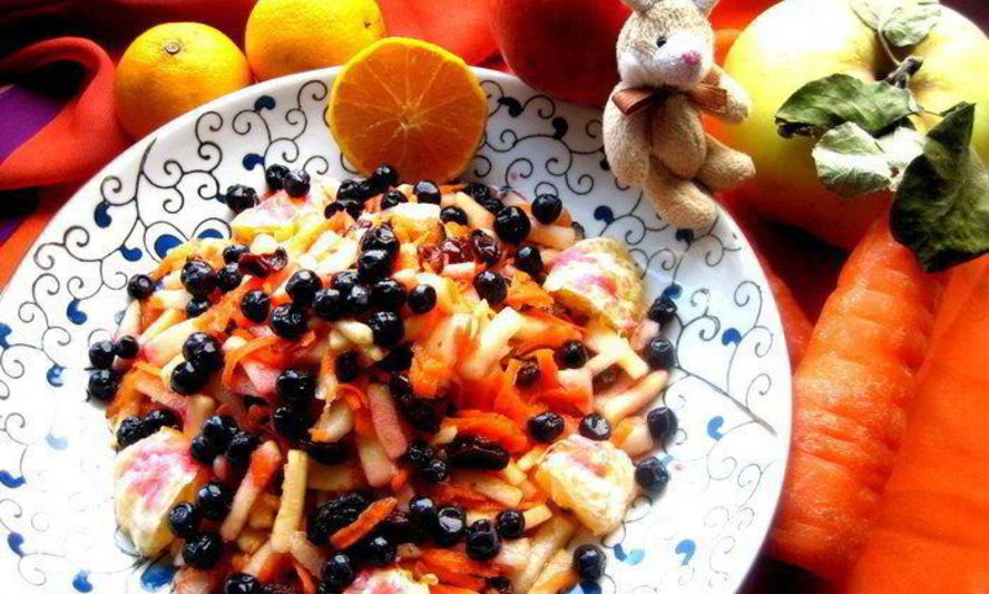 Рецепт салата-десерта медового