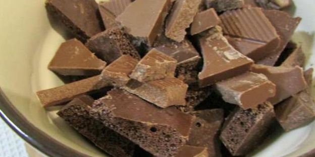 шоколад с кешью и попкорном