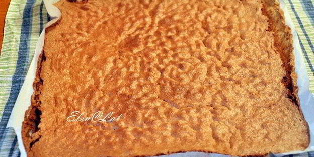 шоколадный рулет с ванильно-апельсиновым пудингом и кокосом