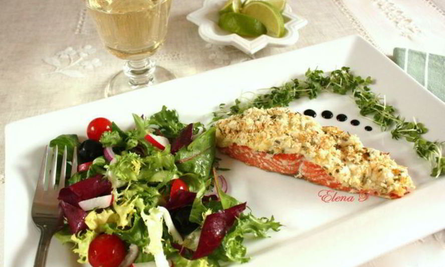 Рецепт слоеного лосося и супербыстрый десерт