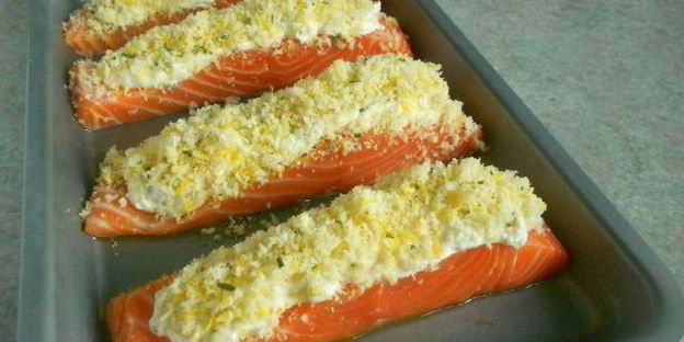 слоеный лосось и супербыстрый десерт