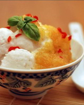 Сорбет из кокосового молока