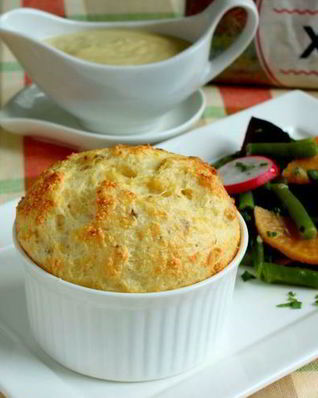 Рыбное суфле с горчичным соусом