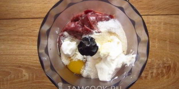 суфле из куриной печени с овощами