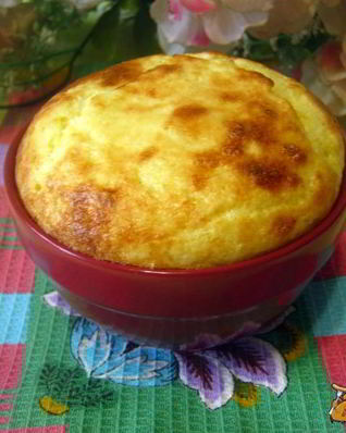 Творожное суфле с изюмом