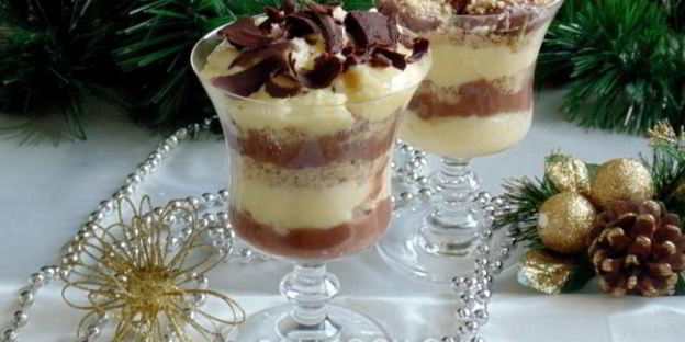 ванильно-шоколадный десерт