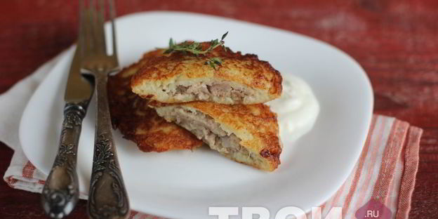 драники с мясом