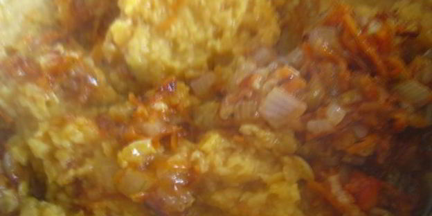 гарнир из красной чечевицы