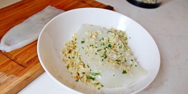 ароматный рис с кальмаром