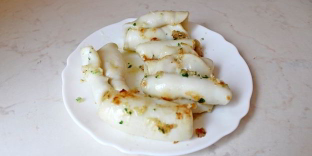 ароматный рис с кальмаром