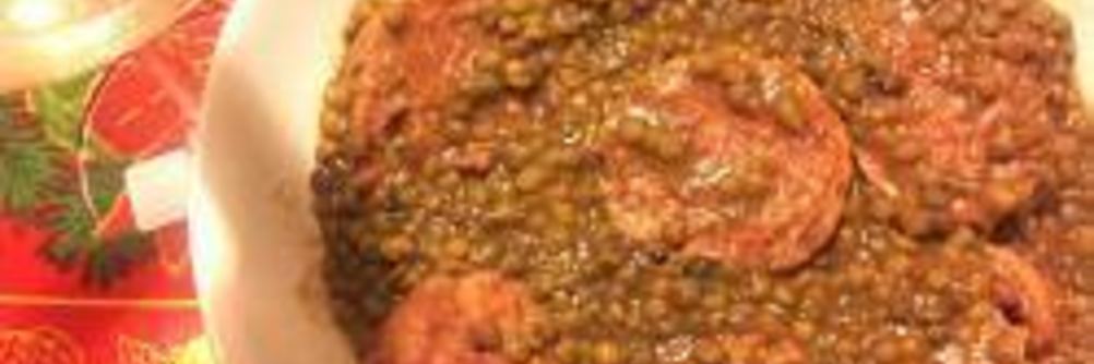 Чечевица с колбасой по-итальянски