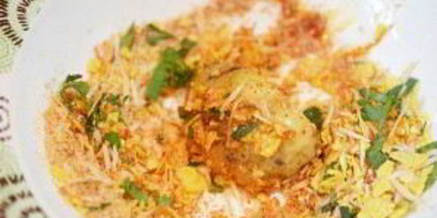 деревенский картофель под сырным соусом