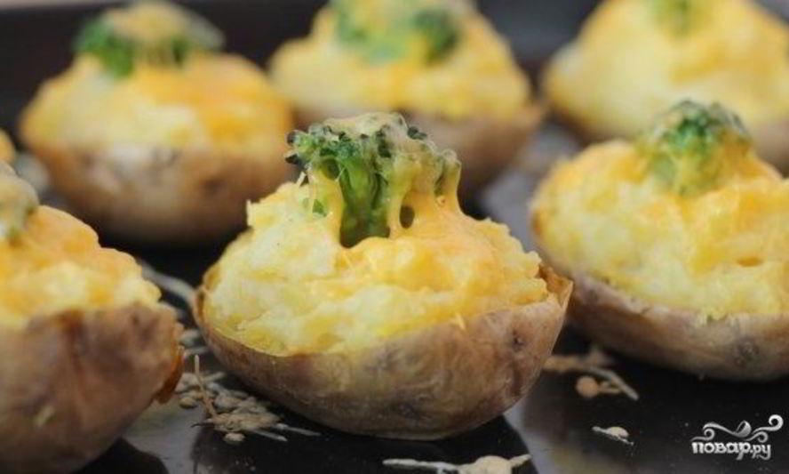 Рецепт картофеля с брокколи в духовке