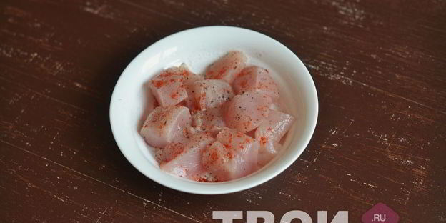 картофель с фасолью и куриной грудкой