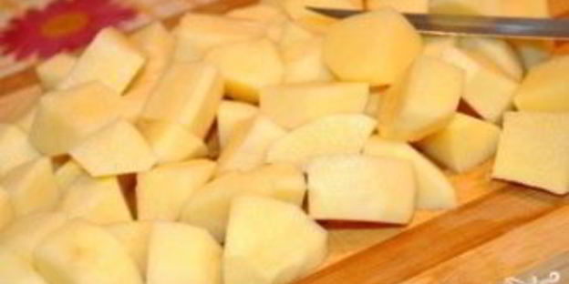 картофель с мясом и овощами