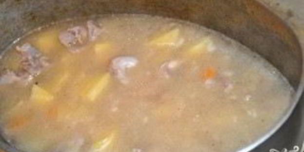 картофель с мясом и овощами