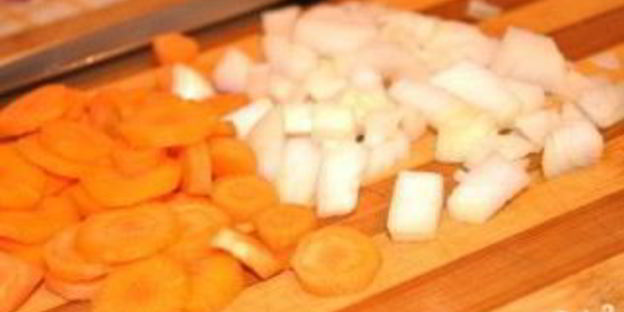 картофель с мясом и овощами