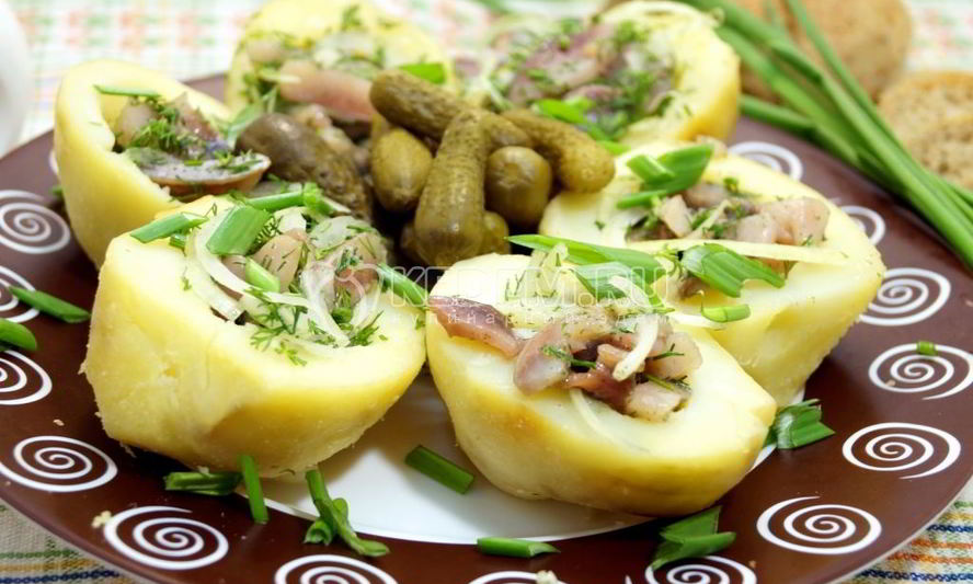 Рецепт картофеля с селедкой