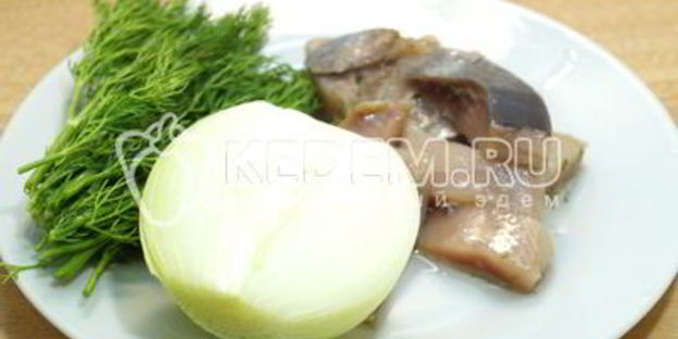 картофель с селедкой