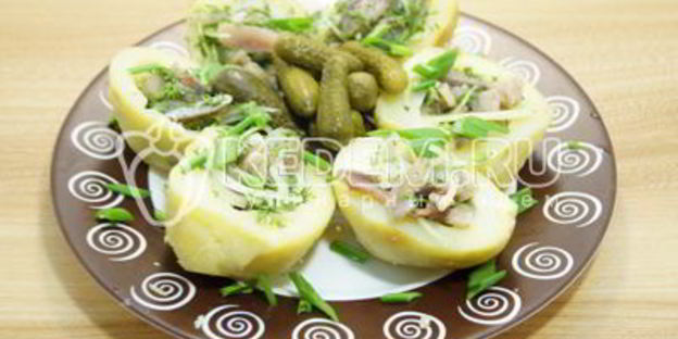 картофель с селедкой