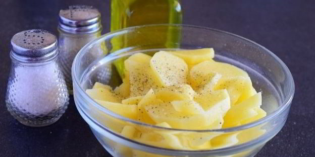 картофель с вешенками