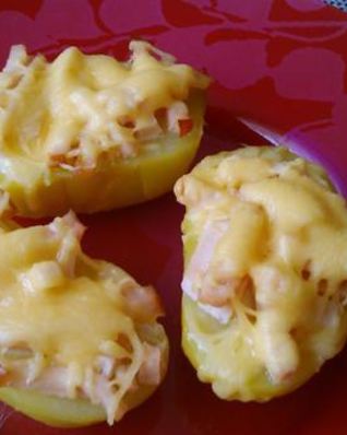 Картофель с ветчиной и сыром
