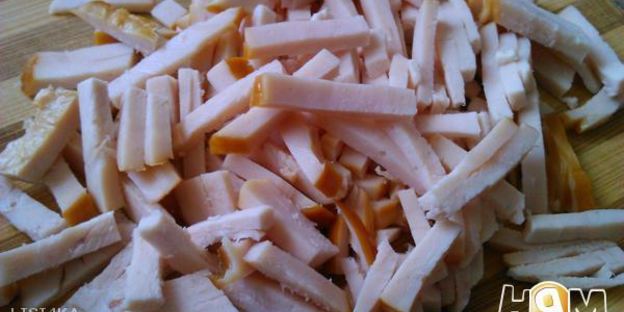 картофель с ветчиной и сыром