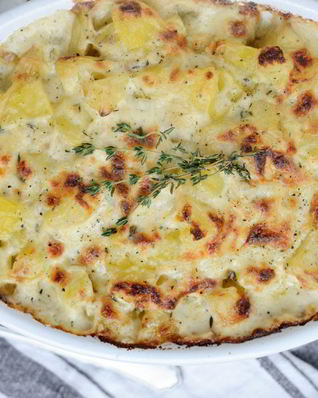 Картофель со сметаной и сыром