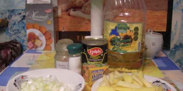 картофель жареный с сыром и грибами