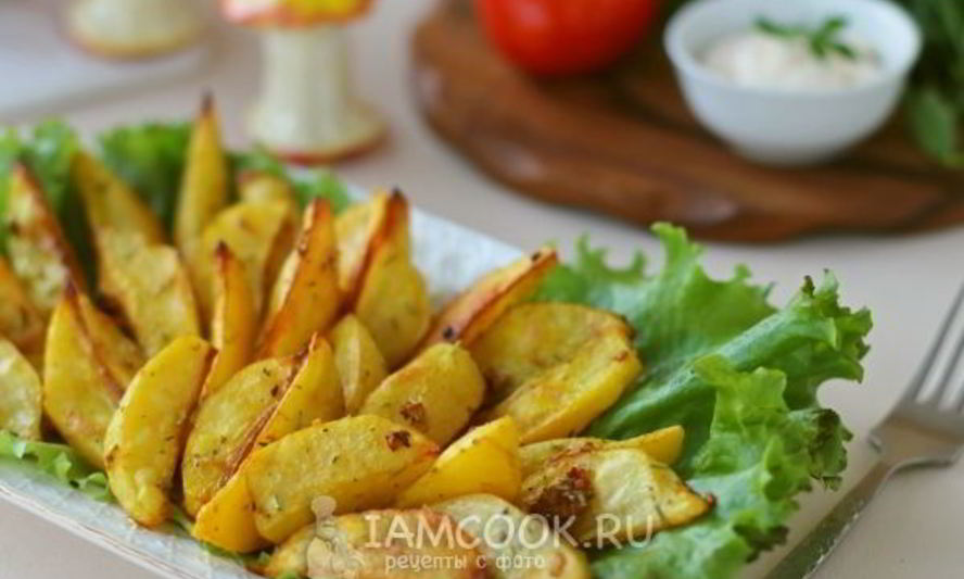 Рецепт картошки дольками в духовке