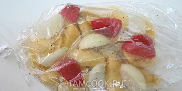 картошка с копчеными ребрышками в духовке