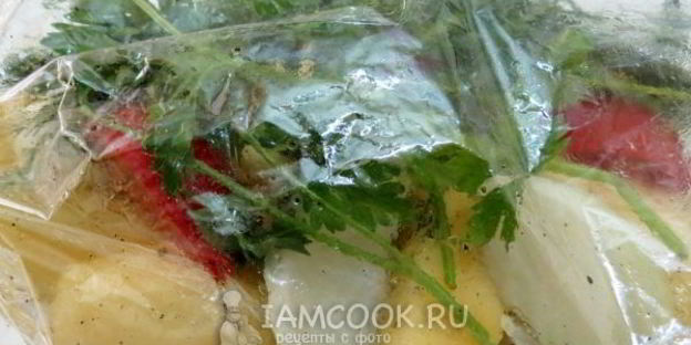 картошка с копчеными ребрышками в духовке