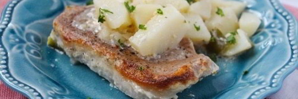 Картошка со свининой в духовке