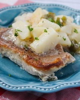 Картошка со свининой в духовке