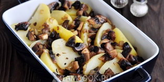 картошка в сметане с сыром в духовке