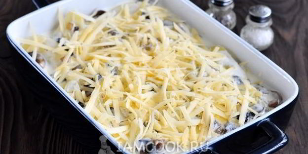 картошка в сметане с сыром в духовке