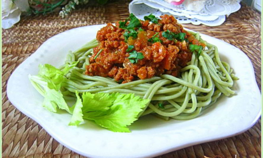 Рецепт лапши зеленый чай с мясным соусом