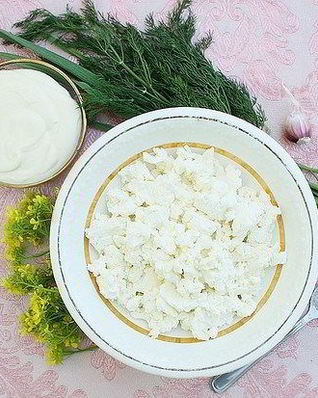 Печеный картофель с творогом