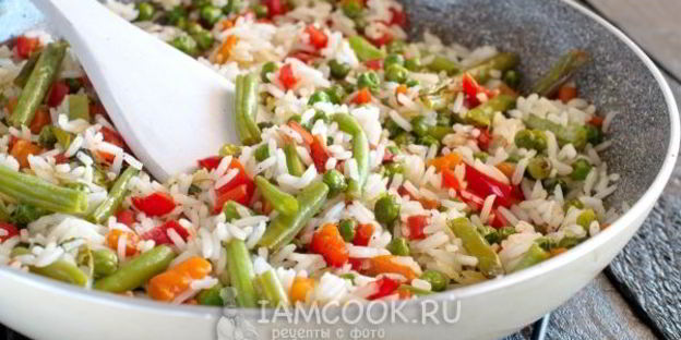 постный рис с овощами