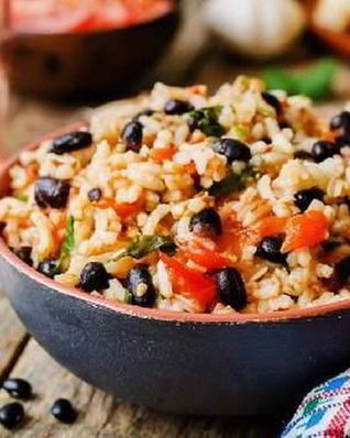 Рис с фасолью и сладким перцем